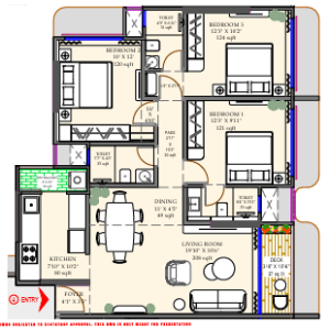 Mesacon Harmony 3BHK floor plan Andheri West
