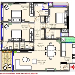 This is 4BHK floor plan of Mesacon Harmony andheri West
